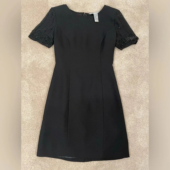Jessica Howard Dresses & Skirts - Vintage Black Beaded Dress